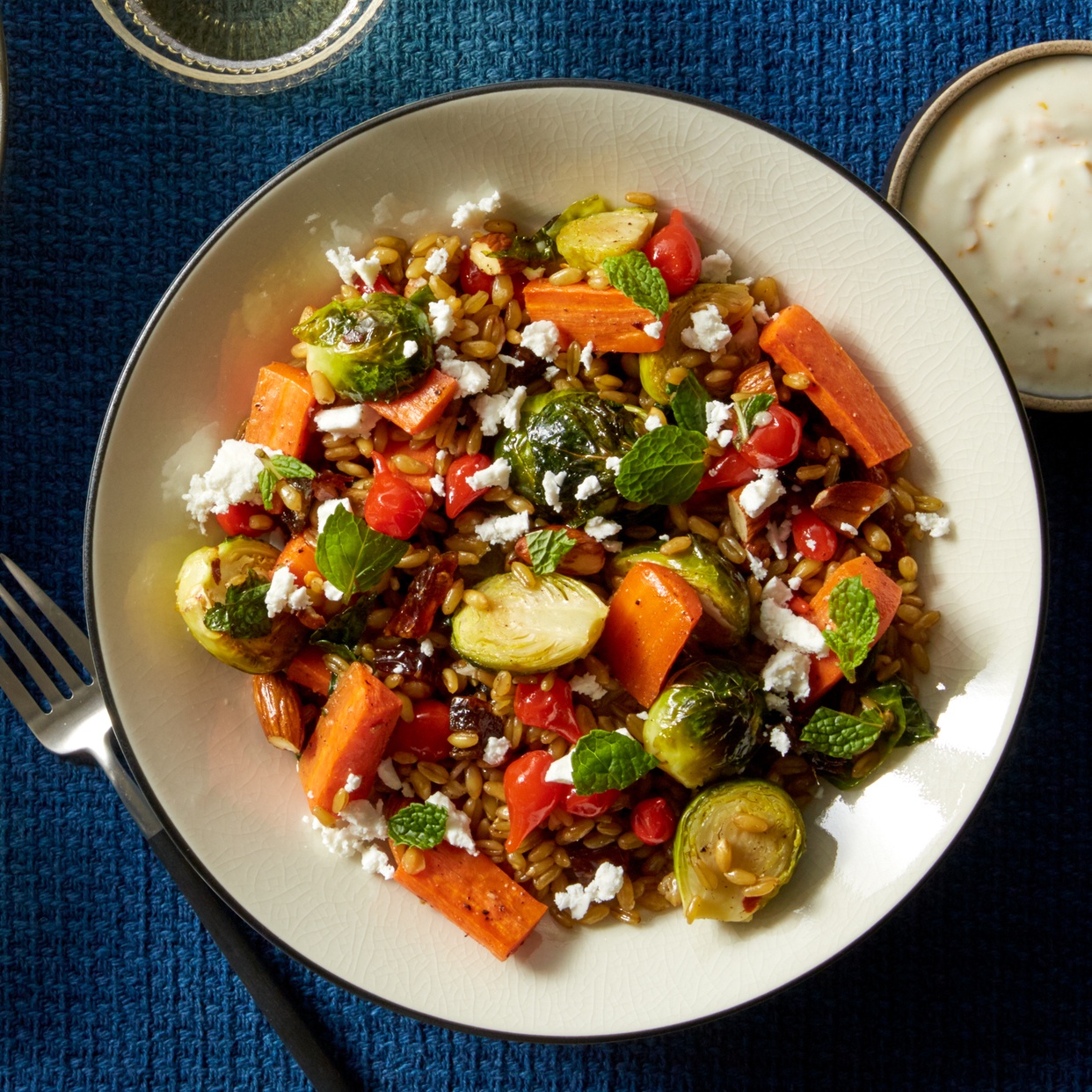 Roasted Brussels Sprout & Freekeh Salad